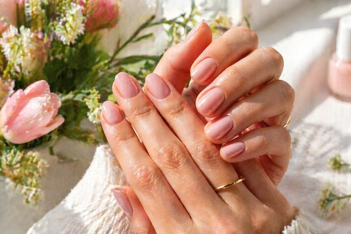 inspiración Pinterest de diseños de uñas cortas sin texto ni marcas