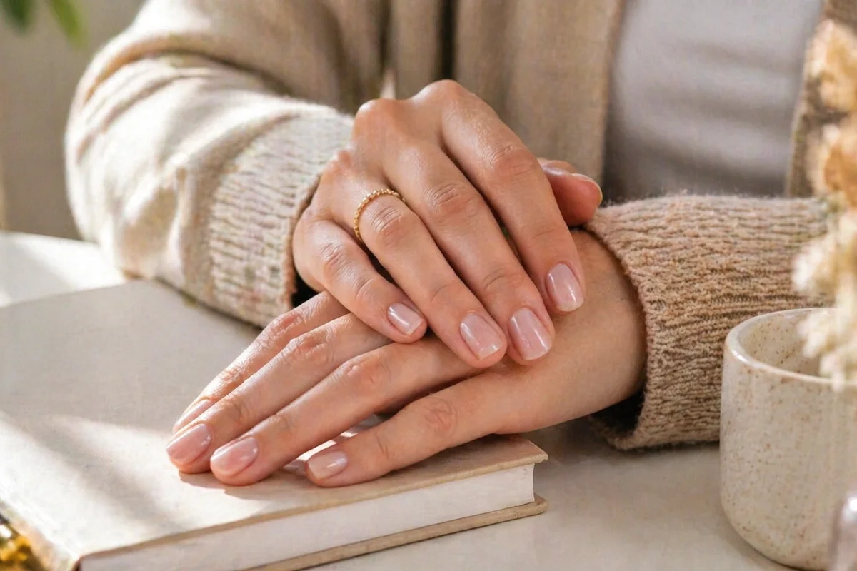 detalle de errores de manicura en uñas cuidadas