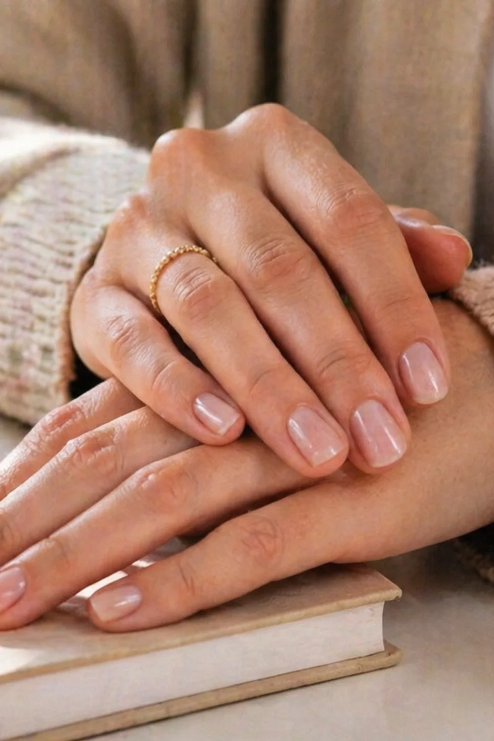 pin vertical de manicura semipermanente con manicura elegante