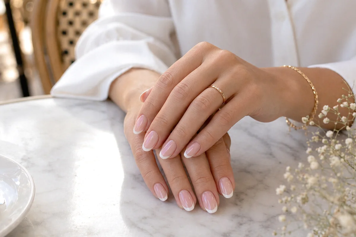 inspiración Pinterest de uñas almendradas sin texto ni marcas