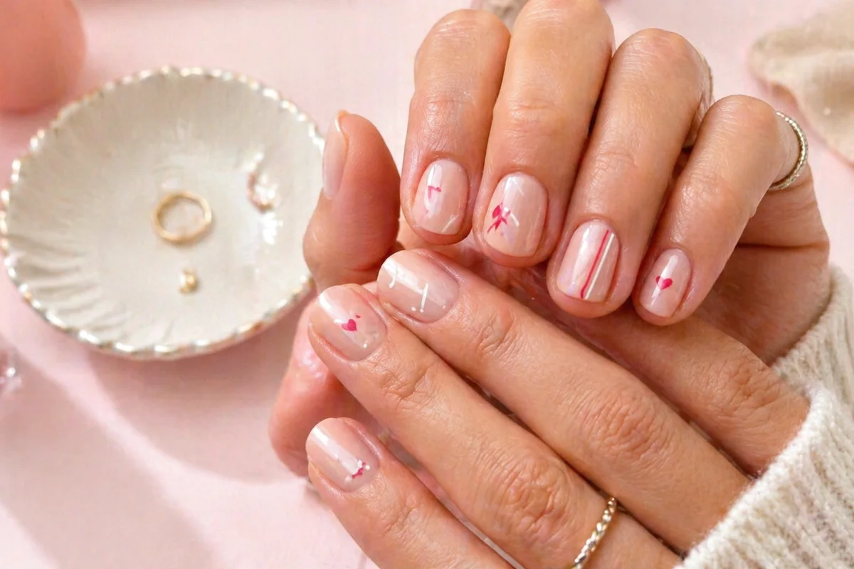 detalle de uñas cortas en uñas cuidadas