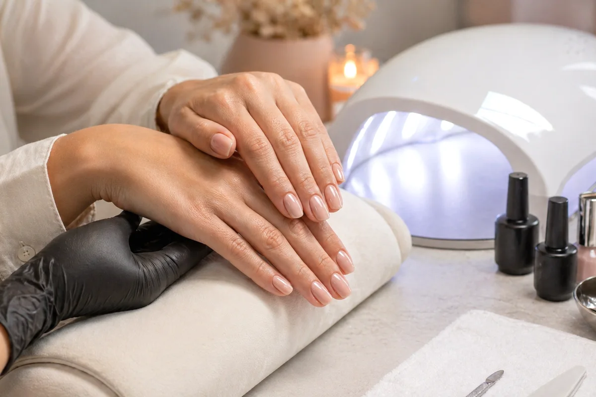 inspiración Pinterest de uñas cortas sin texto ni marcas