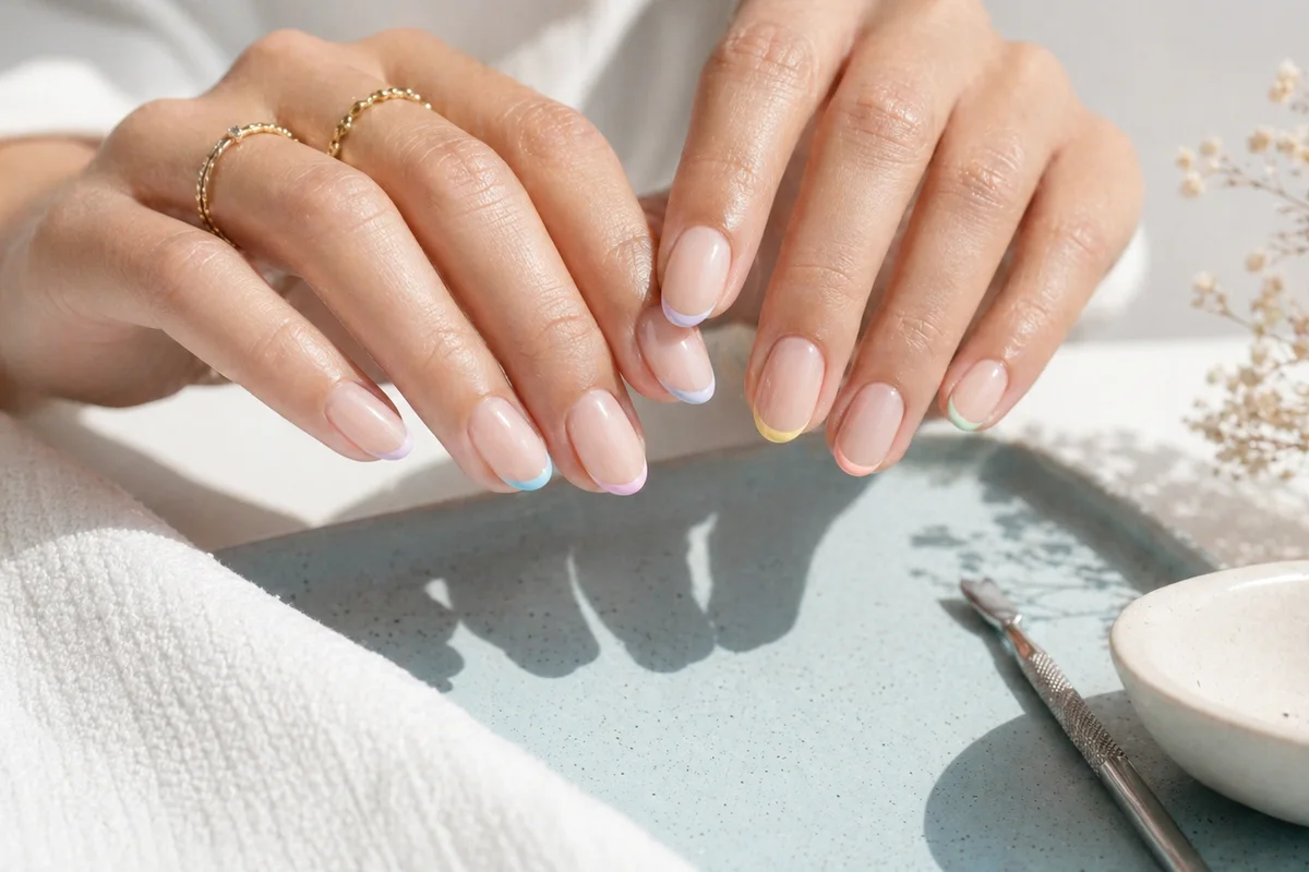 detalle de uñas verano en uñas cuidadas